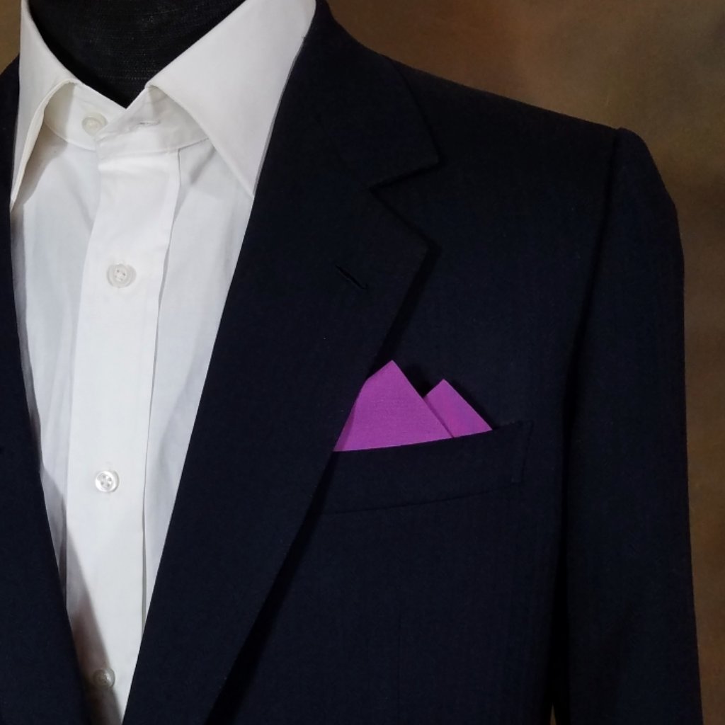 New  Purple Cotton PreFolded Pocket Square Handkerchief Insert